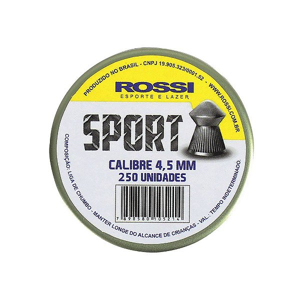 Chumbinho Sport 4.5mm 250un. - Rossi