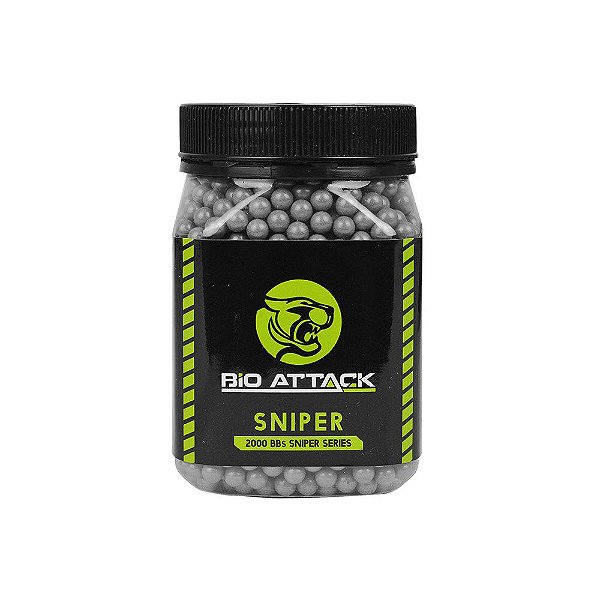 BBs Airsoft Munição Plástica Bio Attack Sniper 0.50g 2000un.