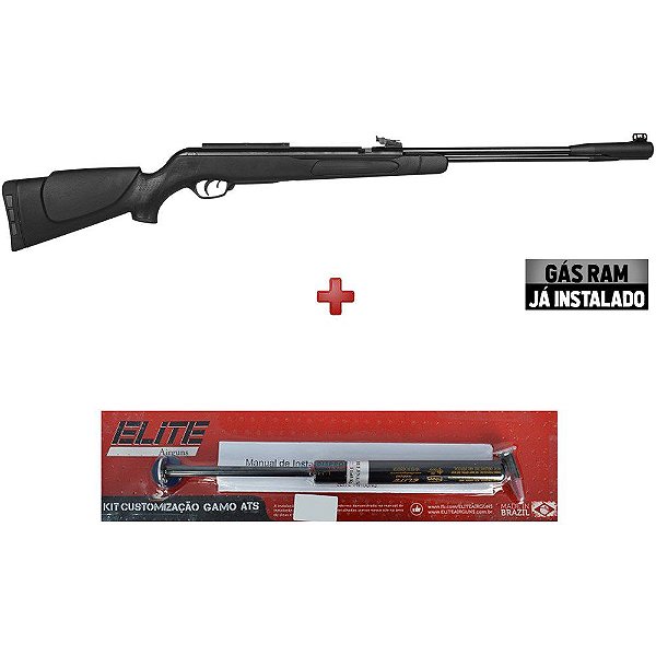 Carabina de Pressão Gamo CFX 5.5mm + Kit Mola Gás Ram Elite Airguns 45kg