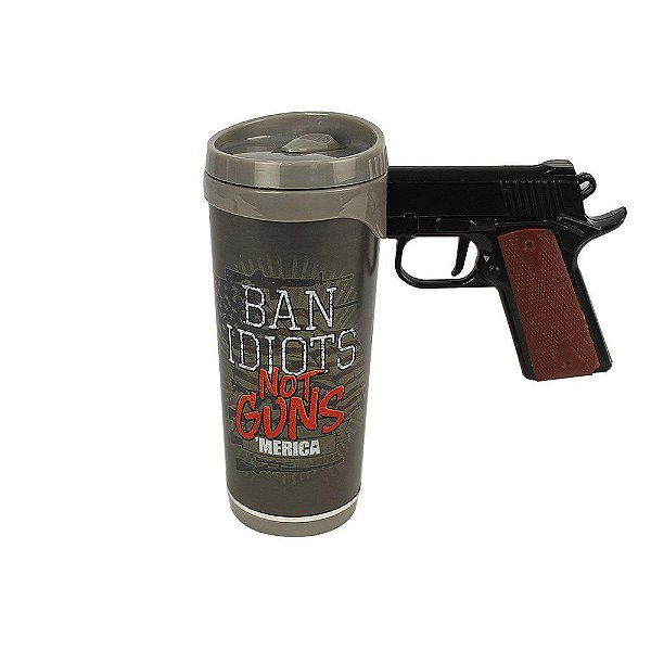 Copo Pistol Mug Ban Idiots Rivers Edge 473ml - Nautika
