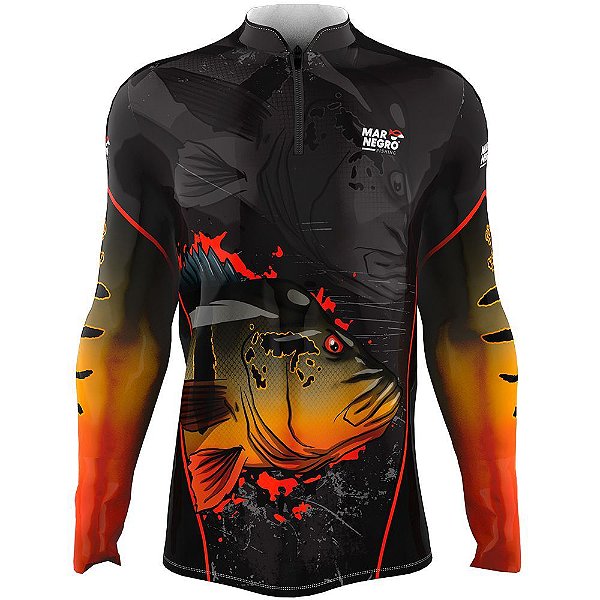 Camiseta De Pesca FPS 50+ Tucunaré Açu - Mar Negro