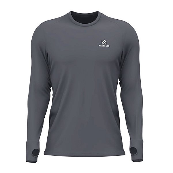 Camiseta De Pesca FPS 50 Com Luvinha Chumbo- Mar Negro