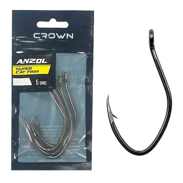 Anzol Crow Super Cat Sifh Black c/5 - Jogá - Crown