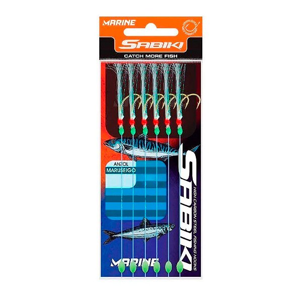 Isca Artificial Sabiki SM 6H618 com Anzol Maruseigo - Marine