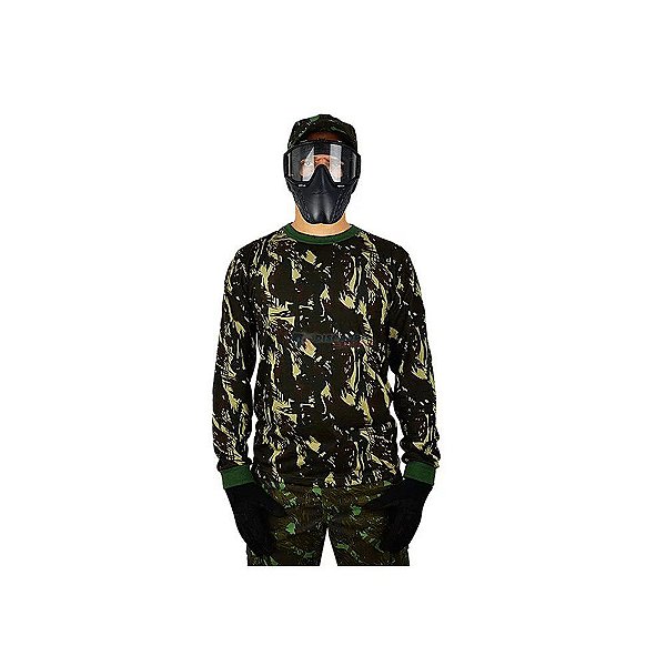 Camiseta Manga Longa Camuflada Tam P - Treme Terra