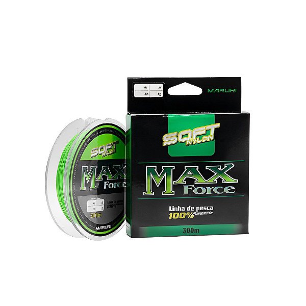 Linha Monofilamento Max Force Soft Verde 300M - Maruri