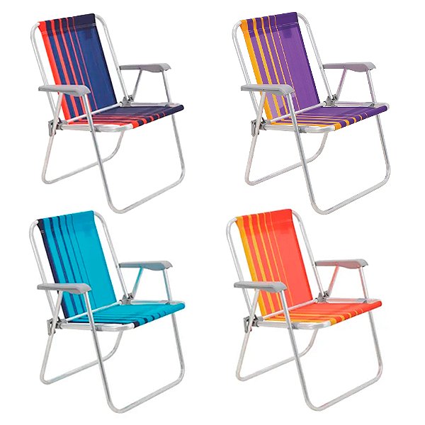 Cadeira De Praia Alta Aluminio Samoa - Tramontina