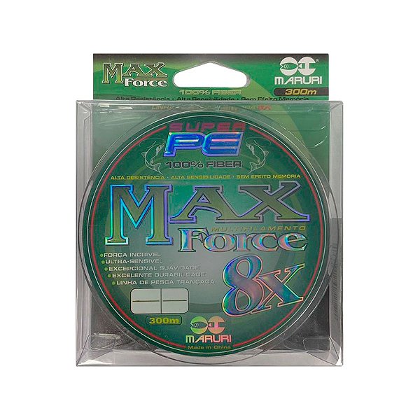 Linha 8x 300m Verde PE Max Force - Maruri