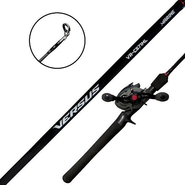 Kit Vara de Pesca 6-14 Lbs + Carretilha Versus GTS 8000 - Marine