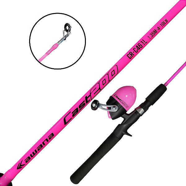 Kit Vara de Pesca Spincast CAST 200 Inteiriça - Kawana