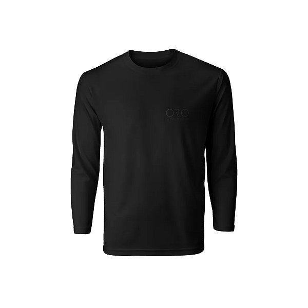 Camiseta Infantil Térmica ML Preto - Oro Adventure