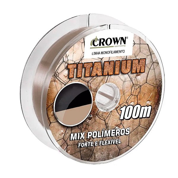 Linha de Pesca Monofilamento Titanium 0,62mm 60 Lbs 100m - Crown