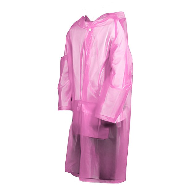 Capa de Chuva Rosa Infantil Com Bolso - Yamacapas