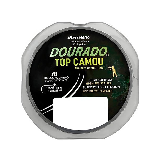 Linha de Pesca Monofilamento Dourado Top Camou 300m - Mazzaferro