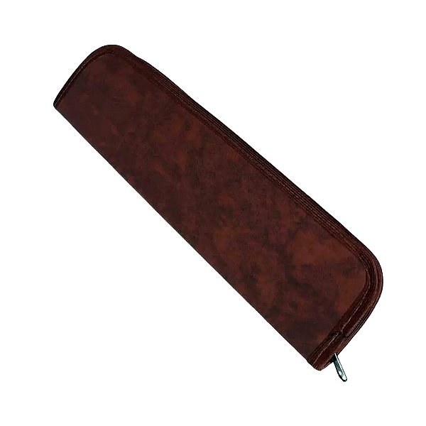 Capa Estojo Porta Faca Couro Sintético 30cm Marrom - Dispropil