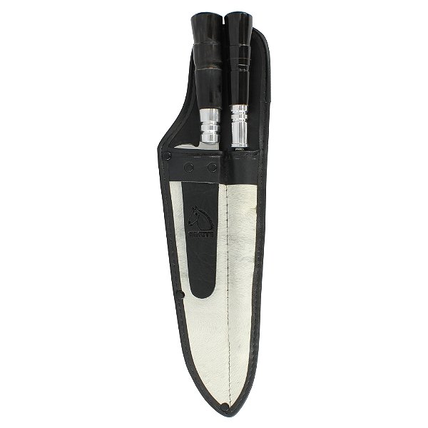 Conjunto de Faca Inox Cabo Chifre 9" - Ginete