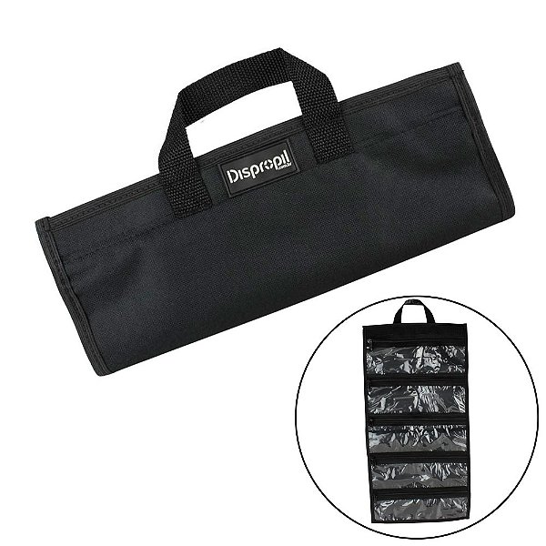 Estojo Porta Anzol Encastoado Para Pesca 5 Repartições 59x31cm Com Zíper - Dispropil