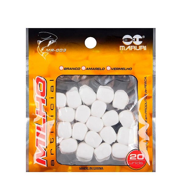 Isca Artificial Milho de PVC Branco - Maruri