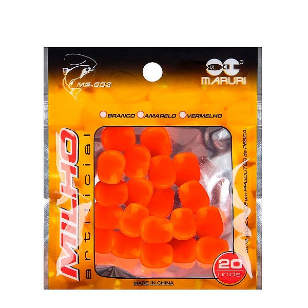Isca Artificial Milho de PVC Vermelho - Maruri
