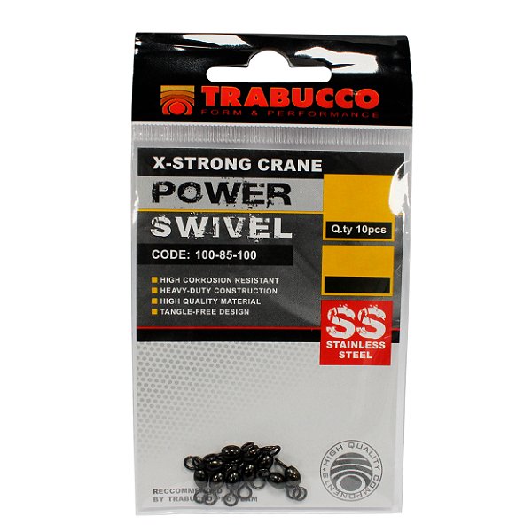 Girador Reforçado Power Swivel Para Pesca 10un - Trabucco