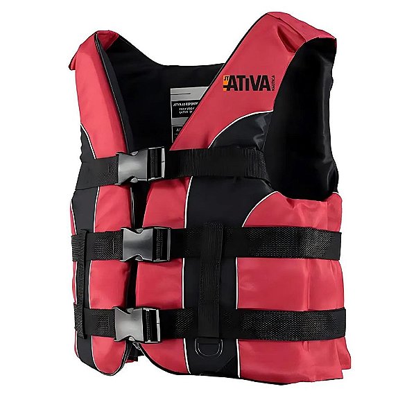Colete Salva-Vidas Ativa Vermelho GG Classe V - Ativa