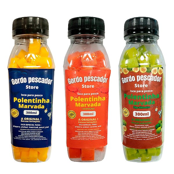 Kit Isca Polentinha Marvada Caranguejo + Tradicional + Figo Silvestre