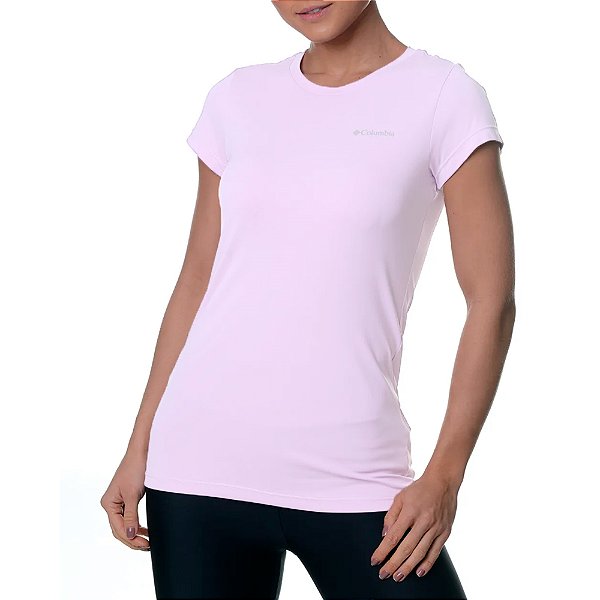 Camiseta Basic Feminina Silk Lilas Minuet - Columbia
