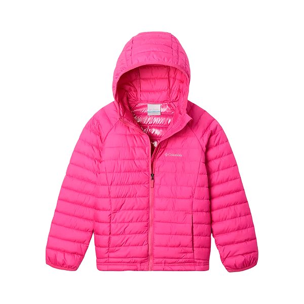 Jaqueta Infantil Powder Lite II Hooded Pink Ice Rosa - Columbia