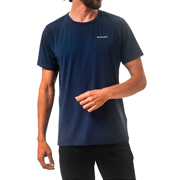 Camiseta Manga Curta Masculina Aurora Azul Marinho - Columbia