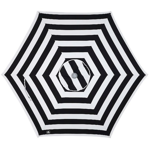Guarda-Sol Aluminio Milagres 2.40m Preto/Branco - Bel