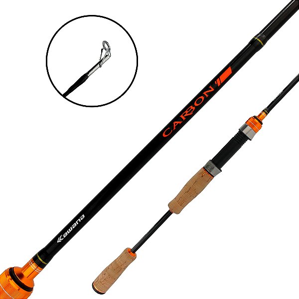 Vara de Pesca Para Molinete Carbon CB-S Inteiriça - Maruri