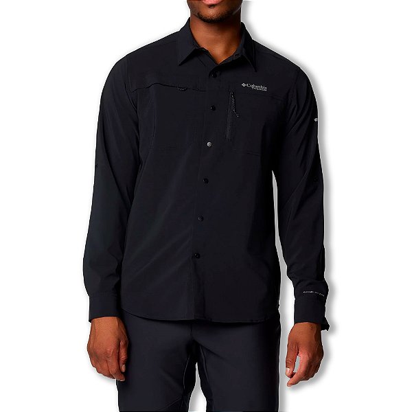 Camisa Masculina Summit Valley™ Woven Long Sleeve M/L Black - Columbia