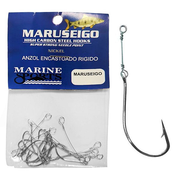 Anzol Encastoado Maruseigo Nickel  c/10 - Marine