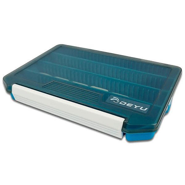 Estojo DW-006 20.5x14.5x3cm Com Repartição Tranparente/Azul - Deyu