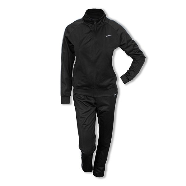Conjunto de Agasalho Feminino Basic Sports Preto - Speedo