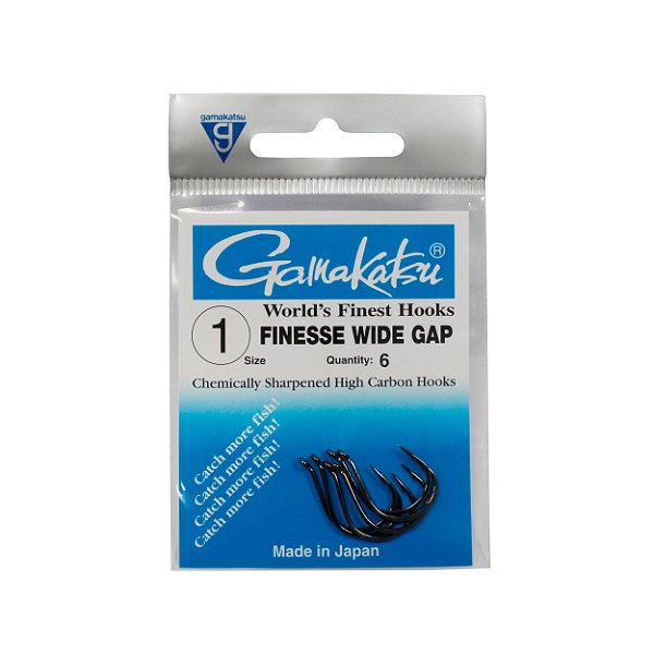 Anzol em Aço Carbono Finesse Wide Gap 6Un - Gamakatsu