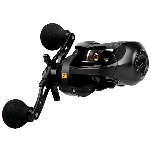 Carretilha Black Pira 400 Alumínio / Carbono 10 + 1BB Rolamentos Preto - Kawana
