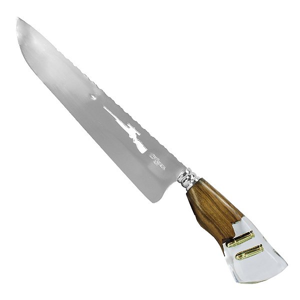 Faca Aço Inox 9'' Hibrida Capsula - Facas Cascavel