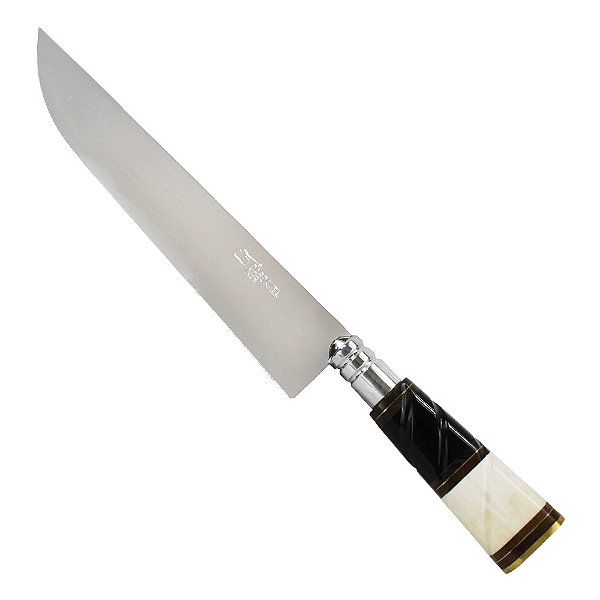 Faca Inox Osso Chifre Frizado 9'' - Facas Cascavel