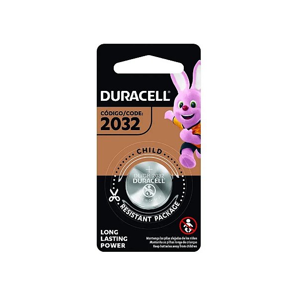 Bateria Botão CR2032 Encartelada - Duracell