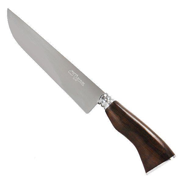 Faca Aço Inox 8'' Cabo Madeira Lisa - Facas Cascavel