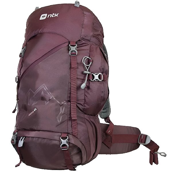 Mochila Para Camping Andes 40 Litros Vinho - Nautika