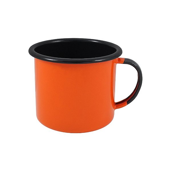 Caneca Esmaltada Laranja  Agata 370ML - Dispropil