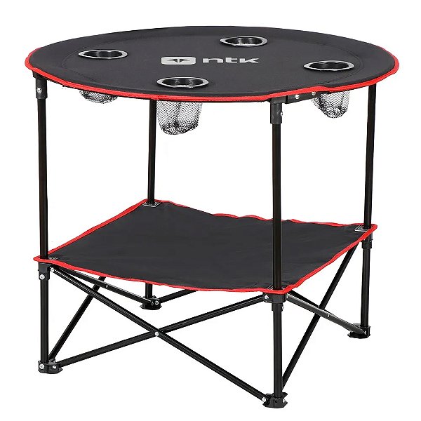 Mesa dobrável com 4 porta copos Lua da - Nautika