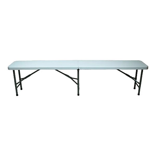 Banco Dobrável Picnic Robust Bench Polietileno com Alça Lateral Branco -  NTK