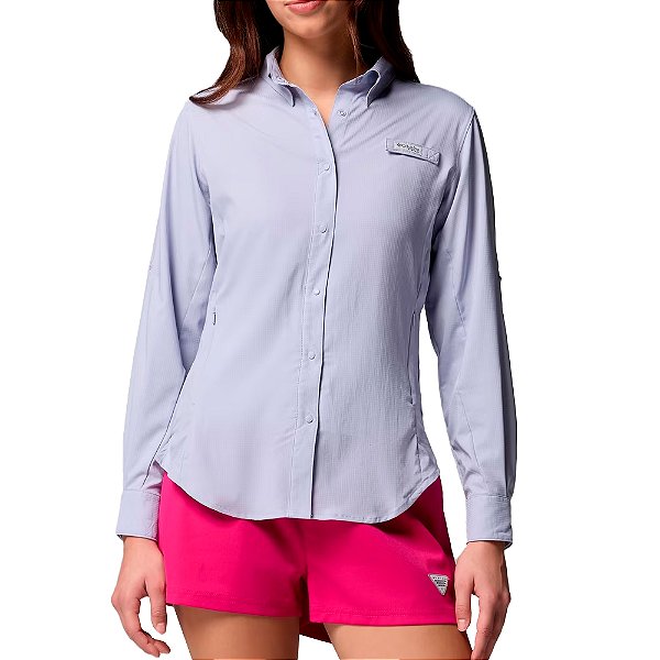 Camisa M/L Columbia Feminina Tamiami™ II Lilás - Columbia