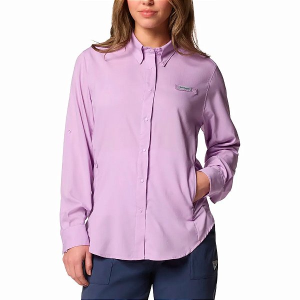 Camisa M/L Columbia Feminina Tamiami™ II Lilás - Columbia