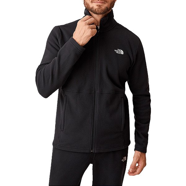 Casaco Fleece Masculino TKA 100 Glacier Full Zip Preto - The North Face