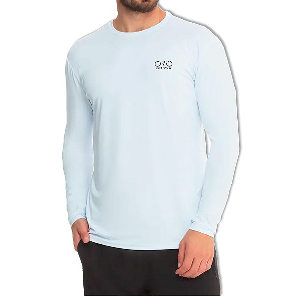 Camiseta Básica UV50+ ML Branco - Oro Adventure