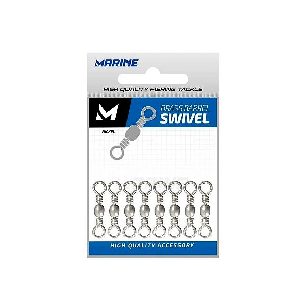Girador Brass Barrel Swivel Para Pesca 50Un - Marine